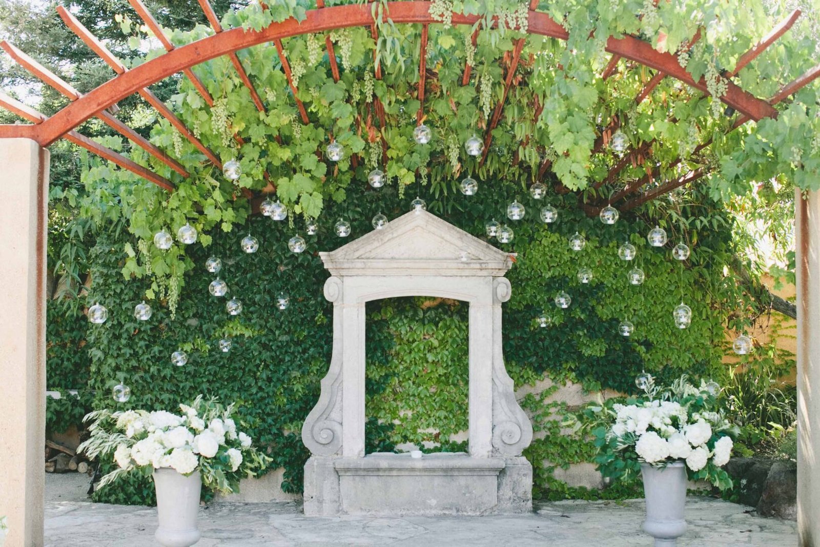 seven branches natural green ark place for a wedding ceremony