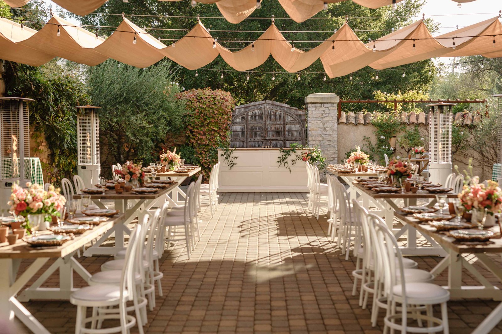 event sitting in patio area