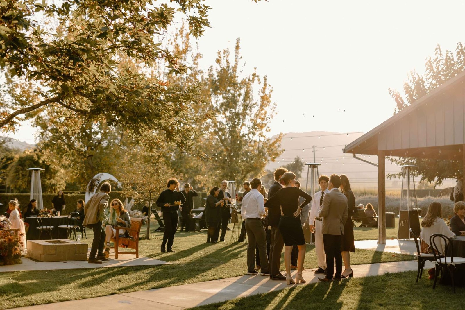 people enjoying a holiday event in the cornerstone gardens in sonoma 1